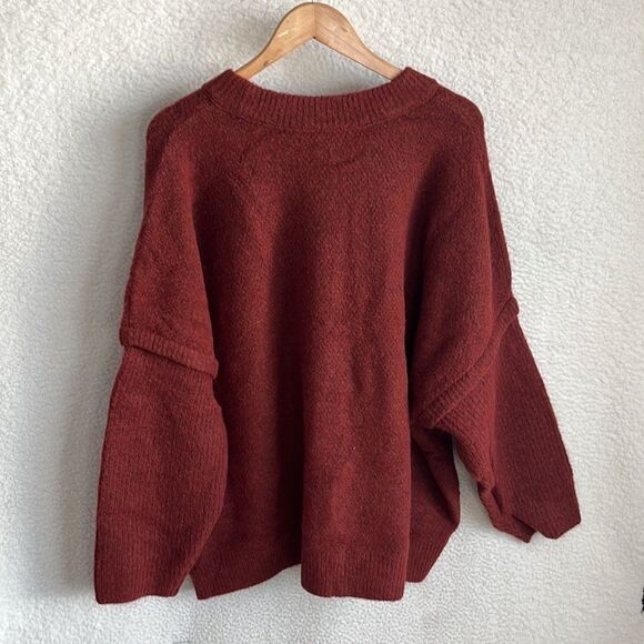 Madewell Havener Cable Knit Pullover Sweater Womens 4X Brown - Picture 7 of 9